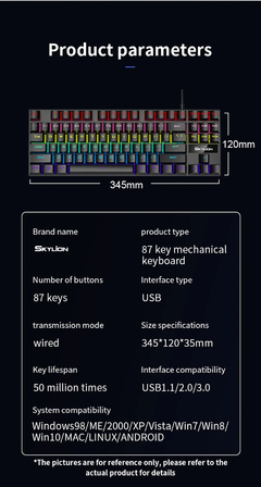 Teclado Mecânico SKYLION K87 - comprar online