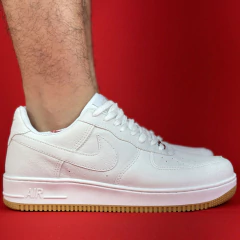 NIKE AIR FORCE 1 BRANCO MARROM NACIONAL S