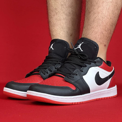 AIR JORDAN 1 LOW VERMELHO LOGO PRETO SOLA VERMELHA NACIONAL S - comprar online