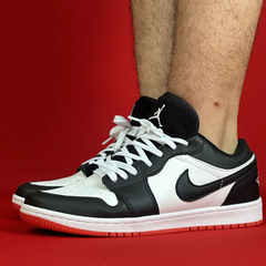 AIR JORDAN 1 LOW PRETO BRANCO SOLA VERMELHA NACIONAL S - comprar online