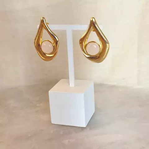 Brinco Organico Quartzo Rosa - comprar online