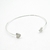 ESCLAVA ABIERTA CORAZONES CUBICS PLATA 925
