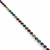 PULSERA CUBICS MULTICOLOR ACERO QUIRURGICO PLATEADO