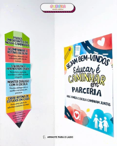 Painel Reunião de Pais – Educar é Caminhar em Parceria - Eureka Recursos Didaticos