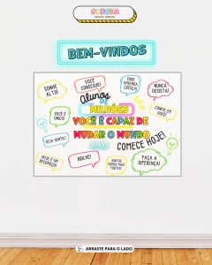 Kit Painel Retorno dos Alunos – Fundo. 1 e 2 - FUNDO BRANCO - comprar online