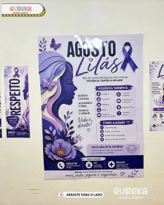Cartaz Agosto Lilás - comprar online