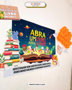 Painel Dia Nacional do Livro Infantil - comprar online