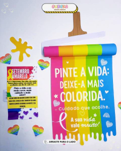Painel Setembro Amarelo “Pinte a Vida: Deixe-a mais Colorida” - comprar online