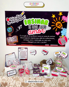 Kit Painel "Ensinar é um Ato de Amor"! - Dia do professor - comprar online