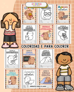 Capinhas de Caderno – Tema Capivara Cute - comprar online
