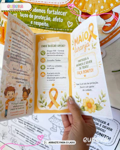 Folder e Livrinho Maio Laranja na internet