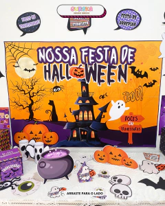 Kit Painel Halloween 2 - Transforme sua sala em um cenário assustador e divertido! na internet