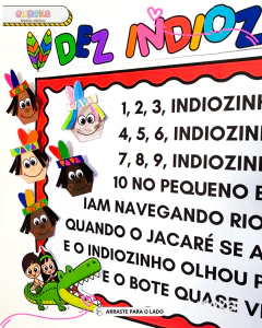 Cartaz 10 Indiozinhos na internet