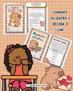 Capinhas de Caderno – Tema Capivara Cute na internet