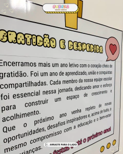 Cartaz com Mensagem de Agradecimento para a Equipe Escolar - Eureka Recursos Didaticos