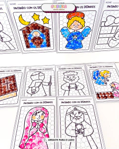 KIT ATIVIDADES PINTURA COM DEDINHOS NATAL CRISTÃO - Eureka Recursos Didaticos