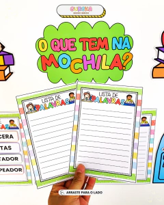 PAINEL O QUE TEM NA MOCHILA? - Eureka Recursos Didaticos
