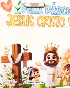 Painel de Páscoa Cristã – Jesus Cristo Vive! - Eureka Recursos Didaticos