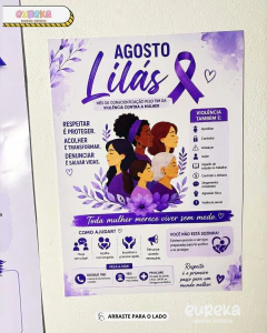 Cartaz Agosto Lilás - Eureka Recursos Didaticos