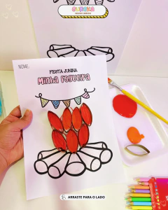 ATIVIDADE DE ARTES: FOGUEIRA JUNINA - Eureka Recursos Didaticos