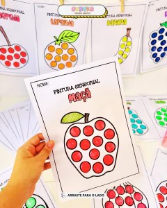 Atividades de Pintura Sensorial - Tema Frutas! - loja online