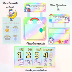 Kit Decoração Sala - Tema Unicórnio - Eureka Recursos Didaticos
