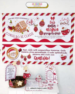 KIT PAINEL CONSELHO DE CLASSE TEMA CAFÉ NATALINO - Eureka Recursos Didaticos