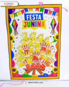 Cartaz Colaborativo Junino - loja online