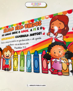KIT PAINEL SEJAM BEM-VINDOS CRISTÃO - loja online