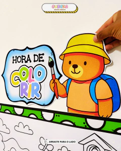 Imagem do PAINEL VOLTA ÀS AULAS PARA COLORIR