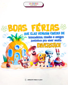 PAINEL FÉRIAS – NO CLIMA DO BOB ESPONJA! - loja online