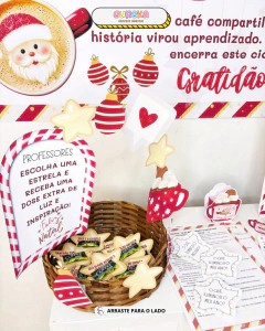 KIT PAINEL CONSELHO DE CLASSE TEMA CAFÉ NATALINO - loja online