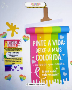 Imagem do Painel Setembro Amarelo “Pinte a Vida: Deixe-a mais Colorida”