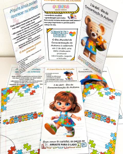 Imagem do Folders de Conscientização do Autismo – 3 Modelos Prontos para Impressão