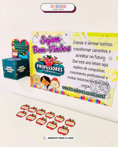 Imagem do Painel de Acolhida – Sejam Bem-Vindos, Professores