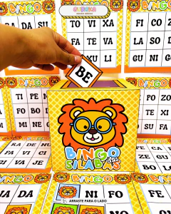 Bingo das Sílabas – Tema Leãozinho