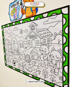 PAINEL VOLTA ÀS AULAS PARA COLORIR - Eureka Recursos Didaticos