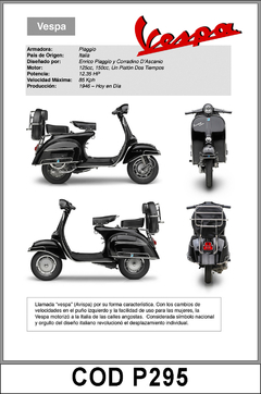CUADRITOS Vespa COD-P295 - comprar online