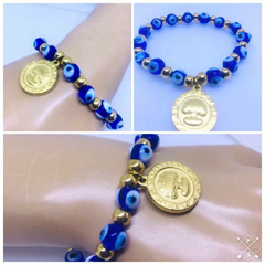 pulsera de piedras de vidrio