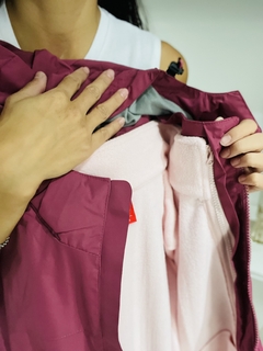 Campera Dos en Una con Polar Magenta - comprar online