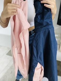 Campera dos en una con Polar Azul