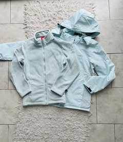 Campera dos en una con polar verde agua - Good Luck