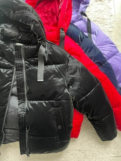 Campera Puffer Brillosa Dama