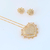 CONJUNTO CORACAO CRAVEJADO COM MINI ZIRCONIAS NO BAMHO 18k