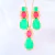 CONJUNTO LUXO COM PEDRAS ESMERALDA COLOMBIANA E FUCSIA PINK - loja online