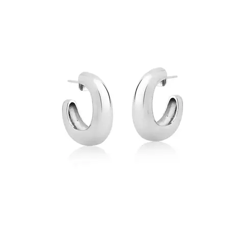 Brinco Argola Ródio Branco
