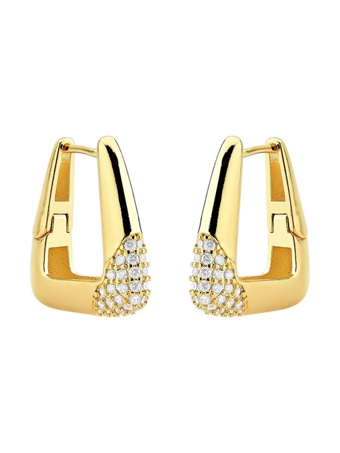 Argola triangular cravejada G