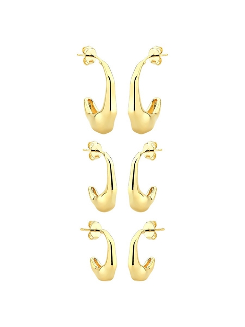 Trio meia argola gota