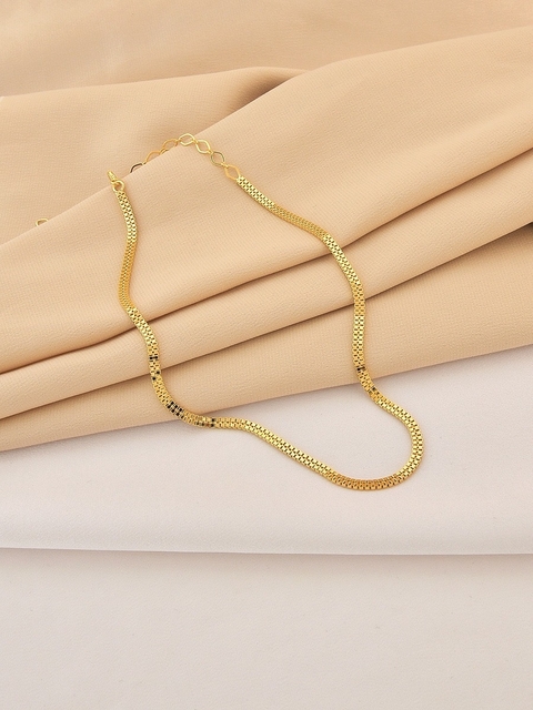 COLAR DOURADO DE FITA 4 MM - BANHO DE OURO 18K