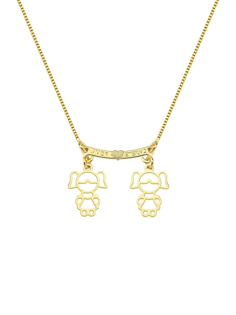 Colar amor eterno 2 meninas